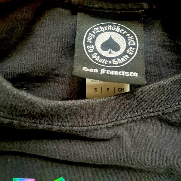 Thrasher Magazine Rainbow Logo Black Small T-shirt - Picture 3 of 3